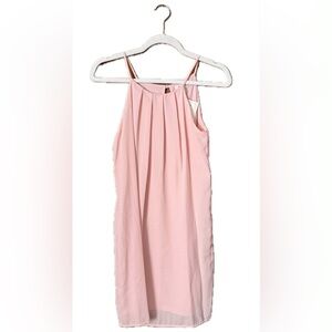 Elegant Pink Sleeveless Dress